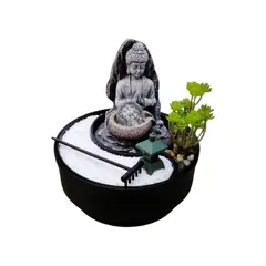 GENERICO - Fuente Pileta de Agua Buda con Luz y Jardin
