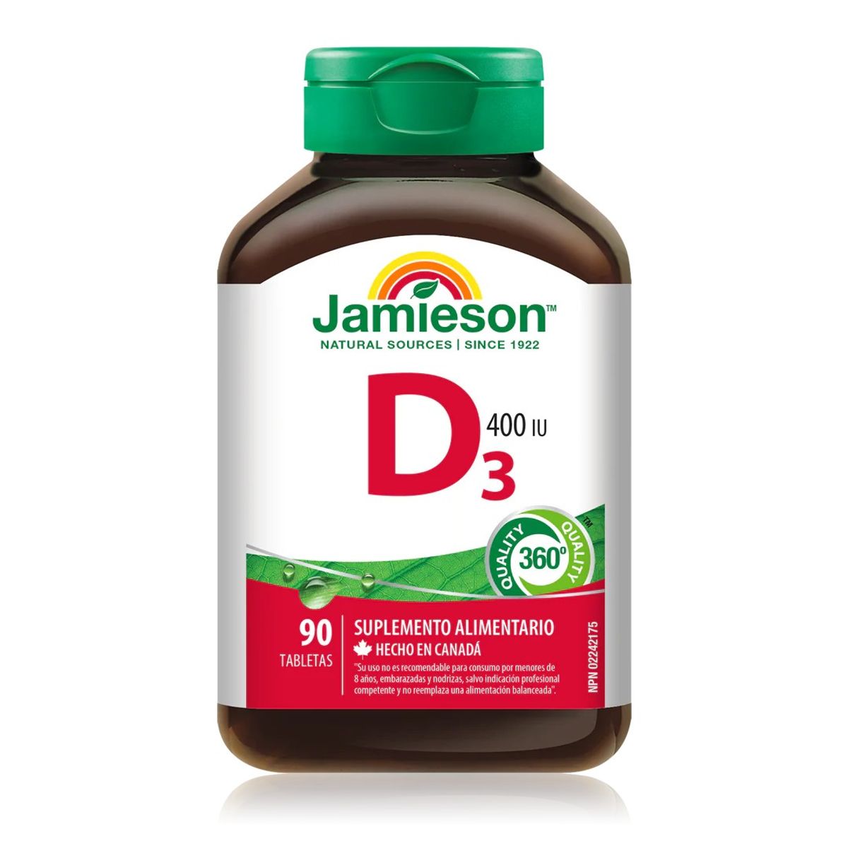 JAMESON - Vitamina D3 Jamieson 400ui 90 Tabletas