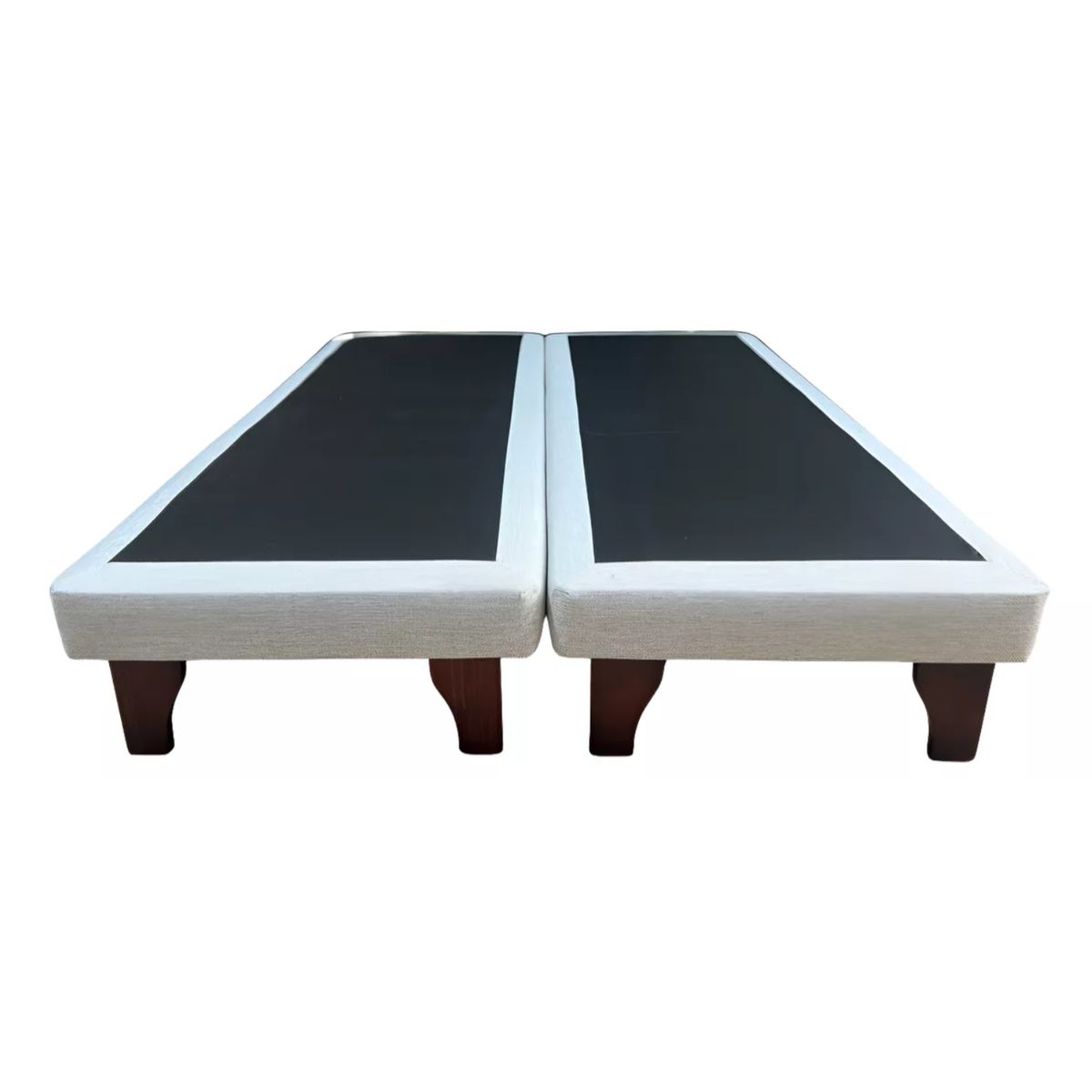 DULCES SUEÑOS - Base Europea Premium king  ( Espuma , Patas Rosen )150X200cm GRIS CLARO