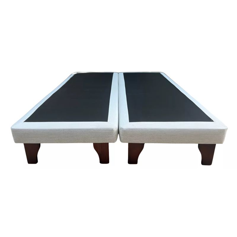 DULCES SUEÑOS - Base Europea Premium king  ( Espuma , Patas Rosen )150X200cm GRIS CLARO