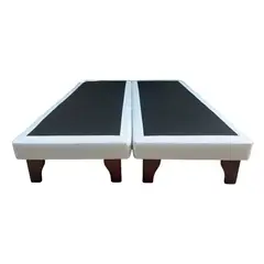 DULCES SUEÑOS - Base Europea Premium king ( Espuma , Patas Rosen )150X200cm GRIS CLARO