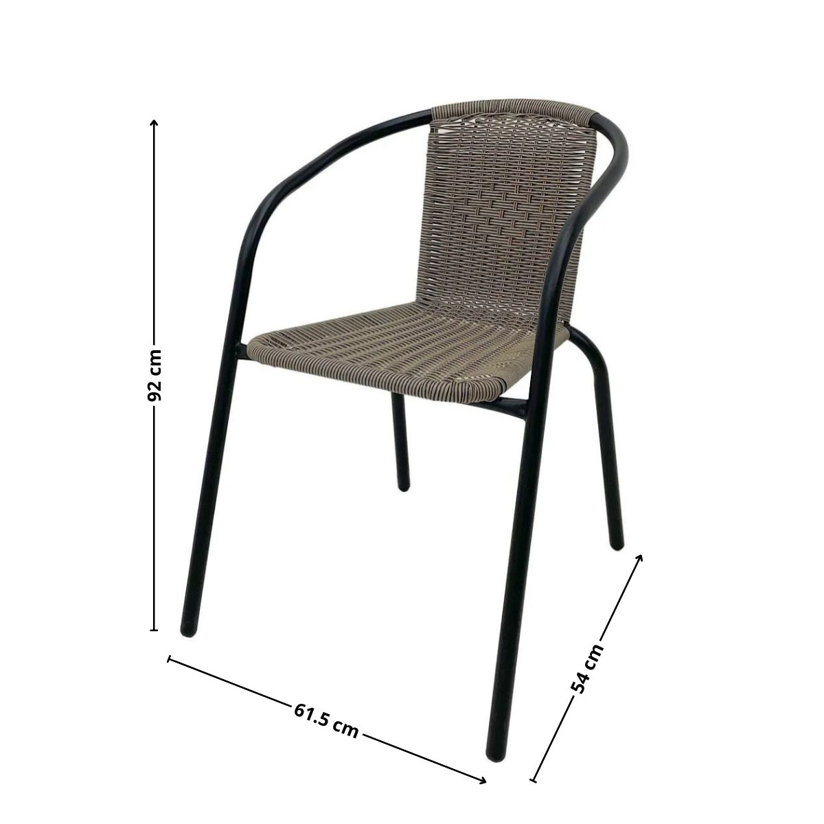 GENERICO - SILLA RATAN TERRAZA CHOCOLATE 4 UNIDADES BIGHOUSE