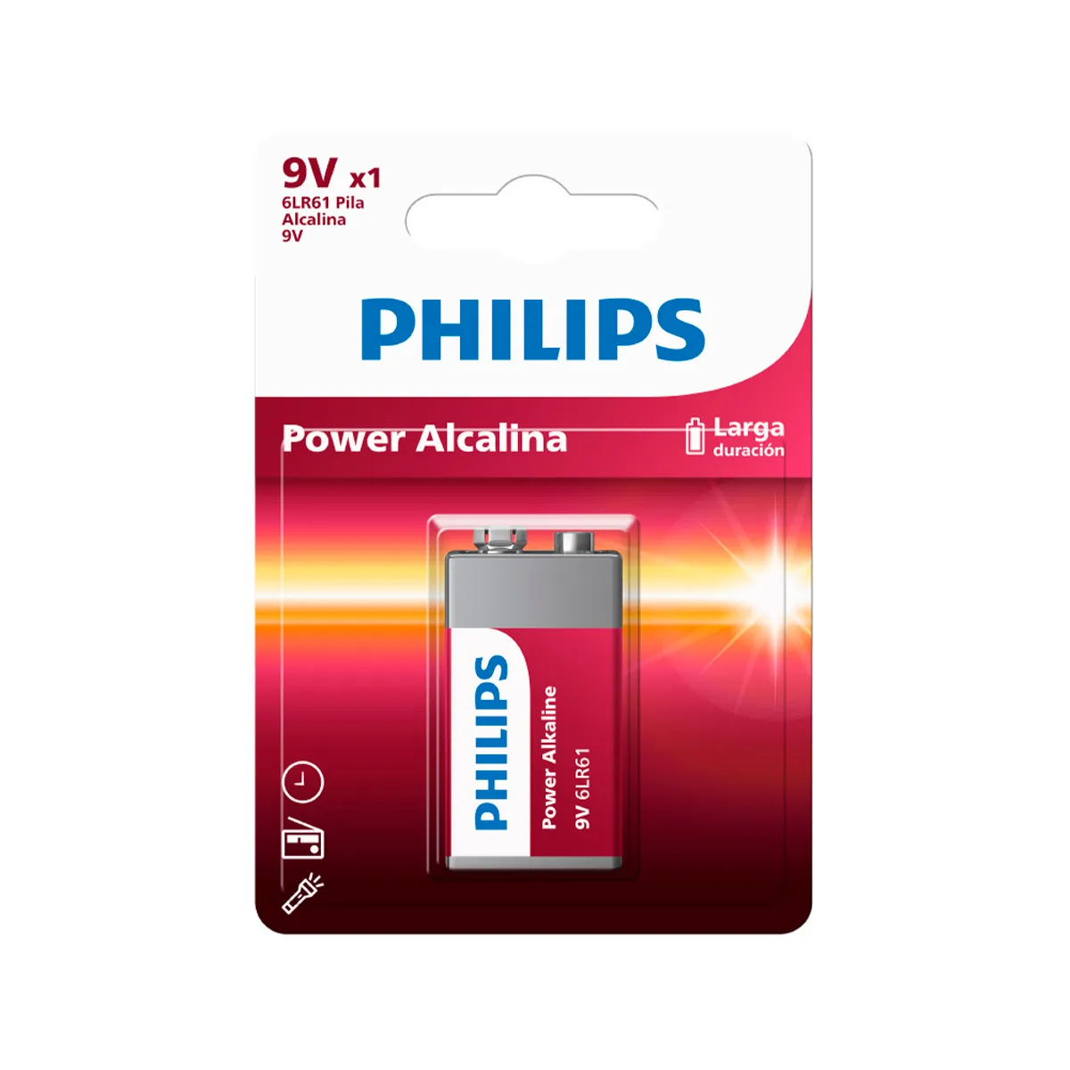 PHILIPS - Batería Alcalina Blister 9Vx1 Philips