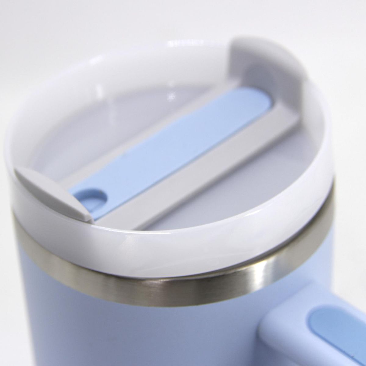 GENERICO - Vaso botella térmica 1200 ml con bombilla - Celeste - 1