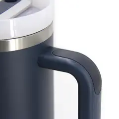GENERICO - Vaso botella térmica 1200 ml con bombilla - Azul acero - 1