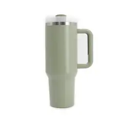 GENERICO - Vaso botella térmica 1200 ml con bombilla - Verde lima - 1