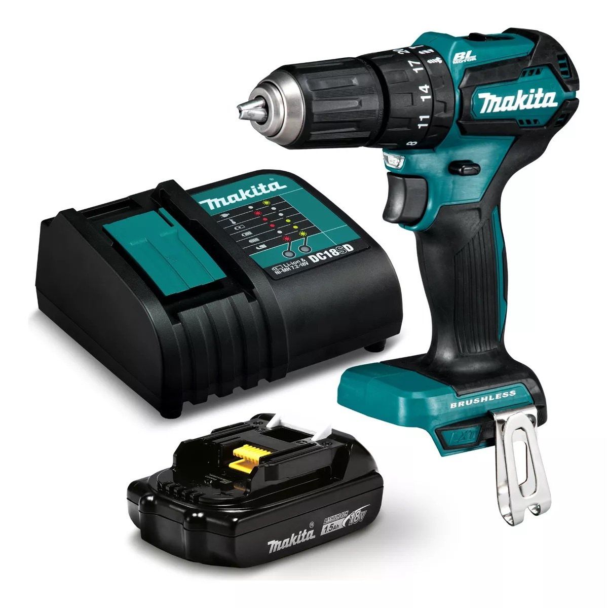 MAKITA - Taladro Atornillador Percutor Inalámbrico Makita Dhp483sy