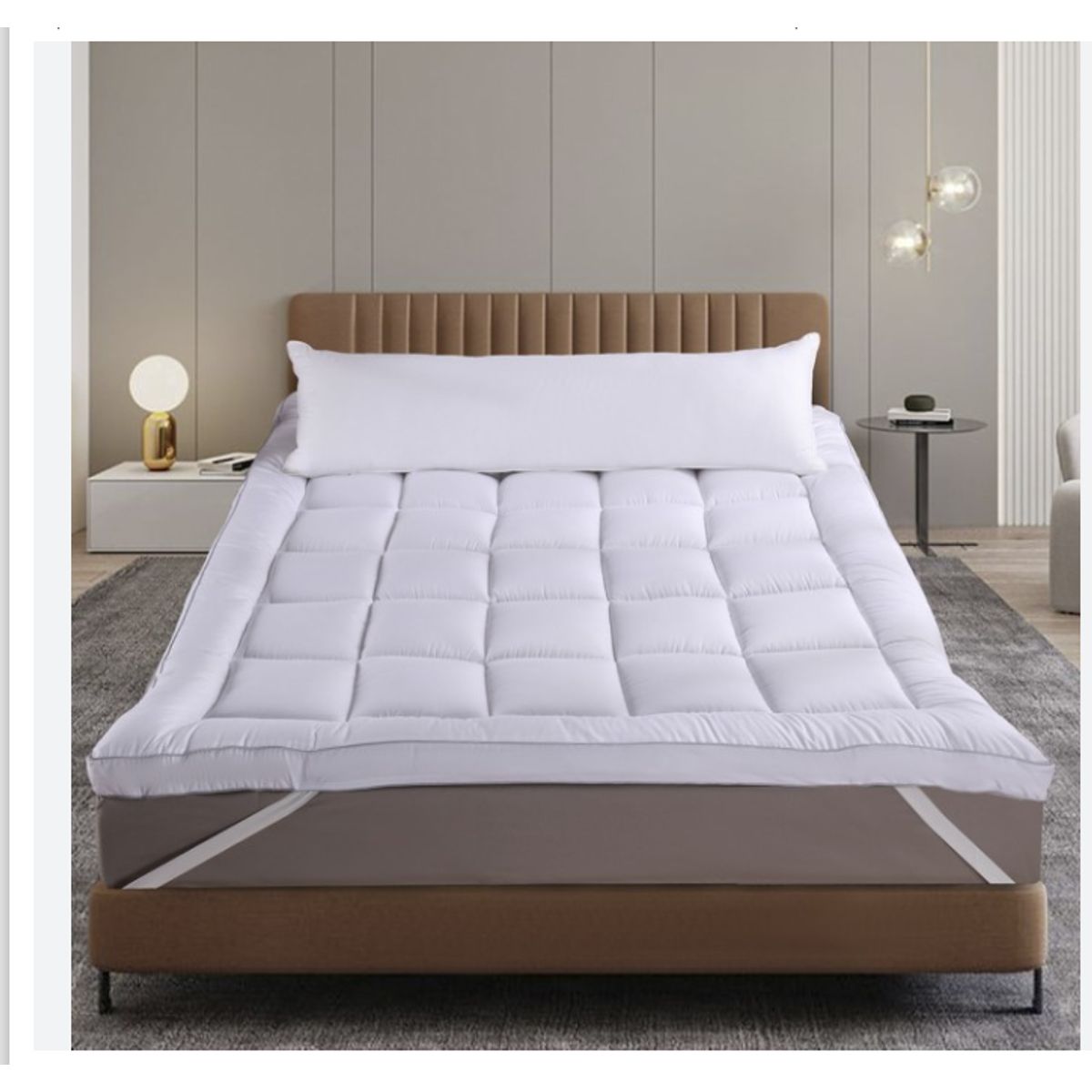 CUISINE BY IDETEX - Cubrecolchón Topper Ultra Acolchado 1 Plaza Marca Ilussion