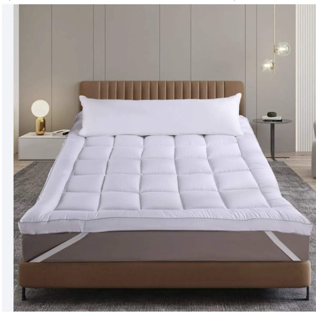 CUISINE BY IDETEX - Cubrecolchón Topper Ultra Acolchado 2 Plazas Marca Ilussion