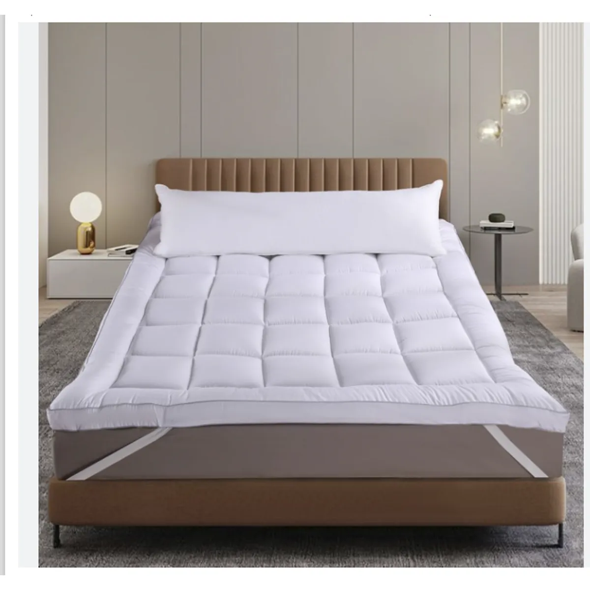 CUISINE BY IDETEX - Cubrecolchón Topper Ultra Acolchado King Marca Ilussions