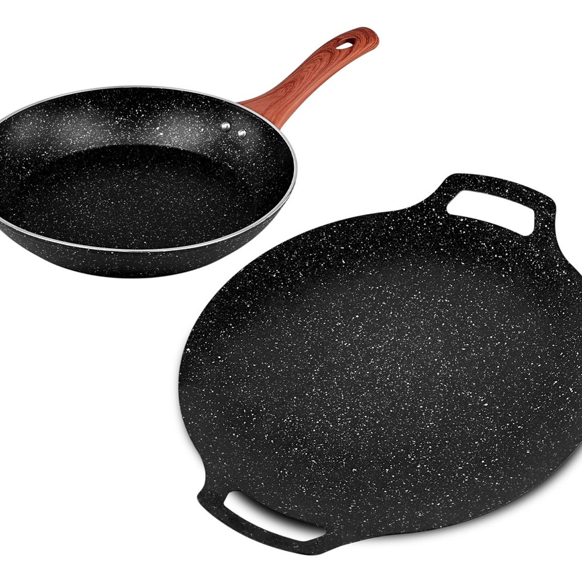 GENERICO - Set Budare Antiadherente 33cm + Sarten Wok Antiadherent 20cm