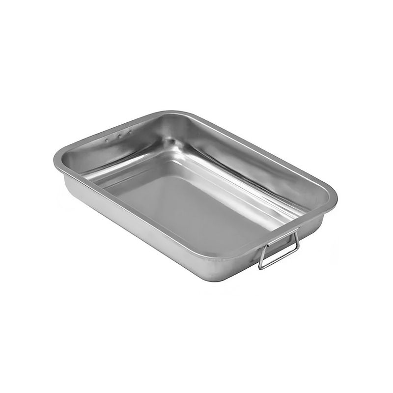 COOK IN - Azafate Con Azas Acero Inoxidable 32x22x7 Cm - Plateado