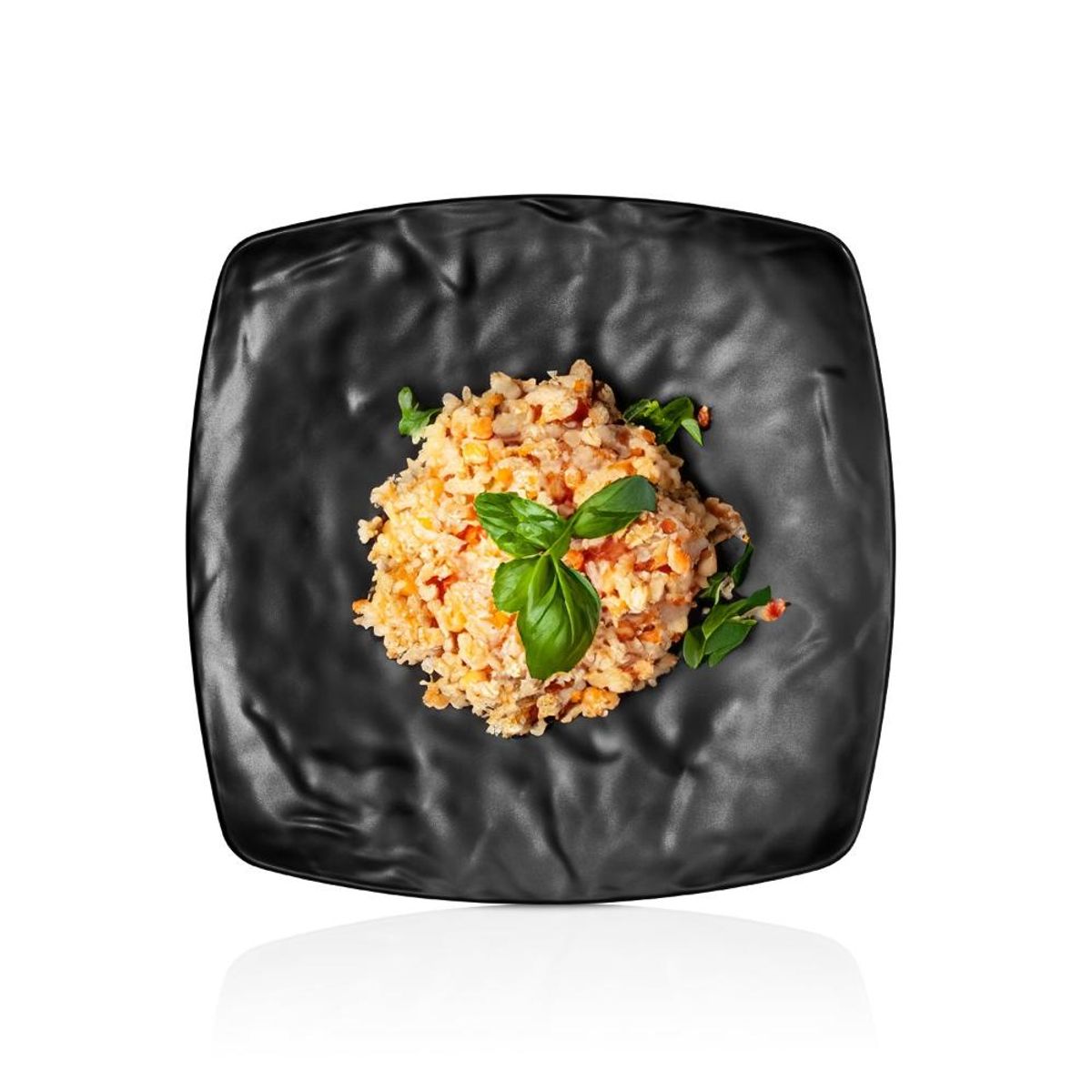 GENERICO - PLATO MELAMINA CUADRADO NEGRA 27 X 325 CM LINEA CARRE - Negro