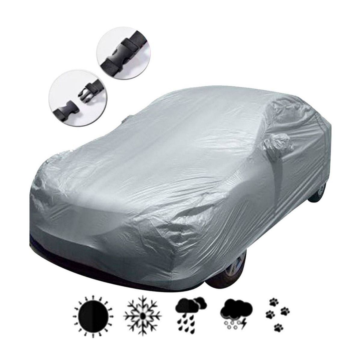 GENERICO - Carpa Funda Para Autos Impermeable Cubre Sol y Agua Talla M