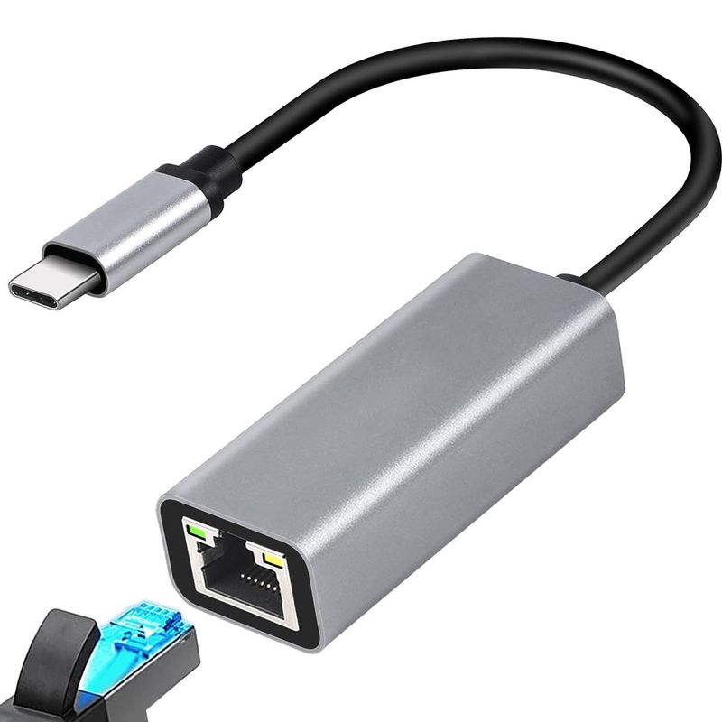 GENERICO - Adaptador Ethernet USB30 tipoC red RJ45 1000Mbps