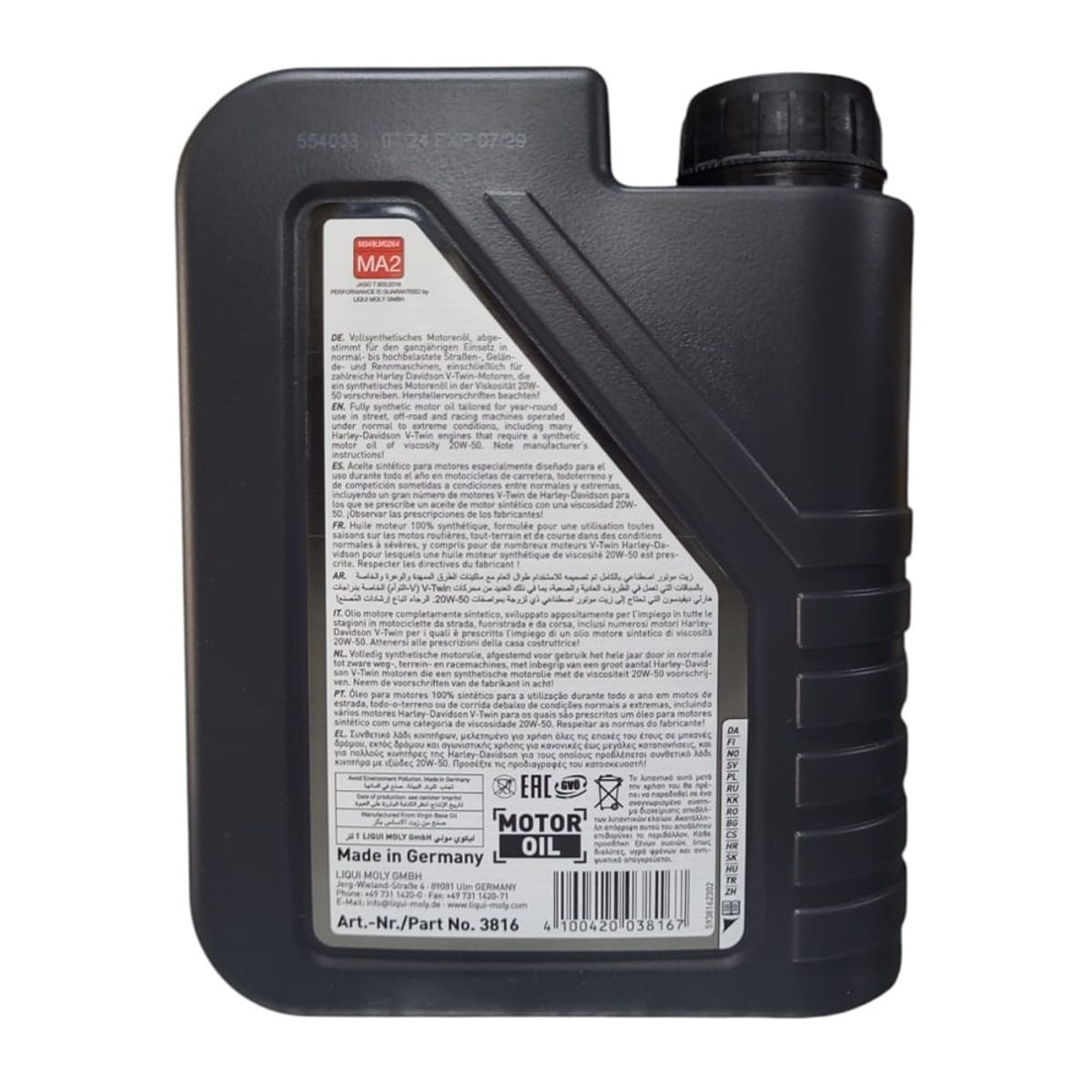 LIQUI MOLY - Aceite Moto Liqui moly 20w50 Full Sintético 4t 1L