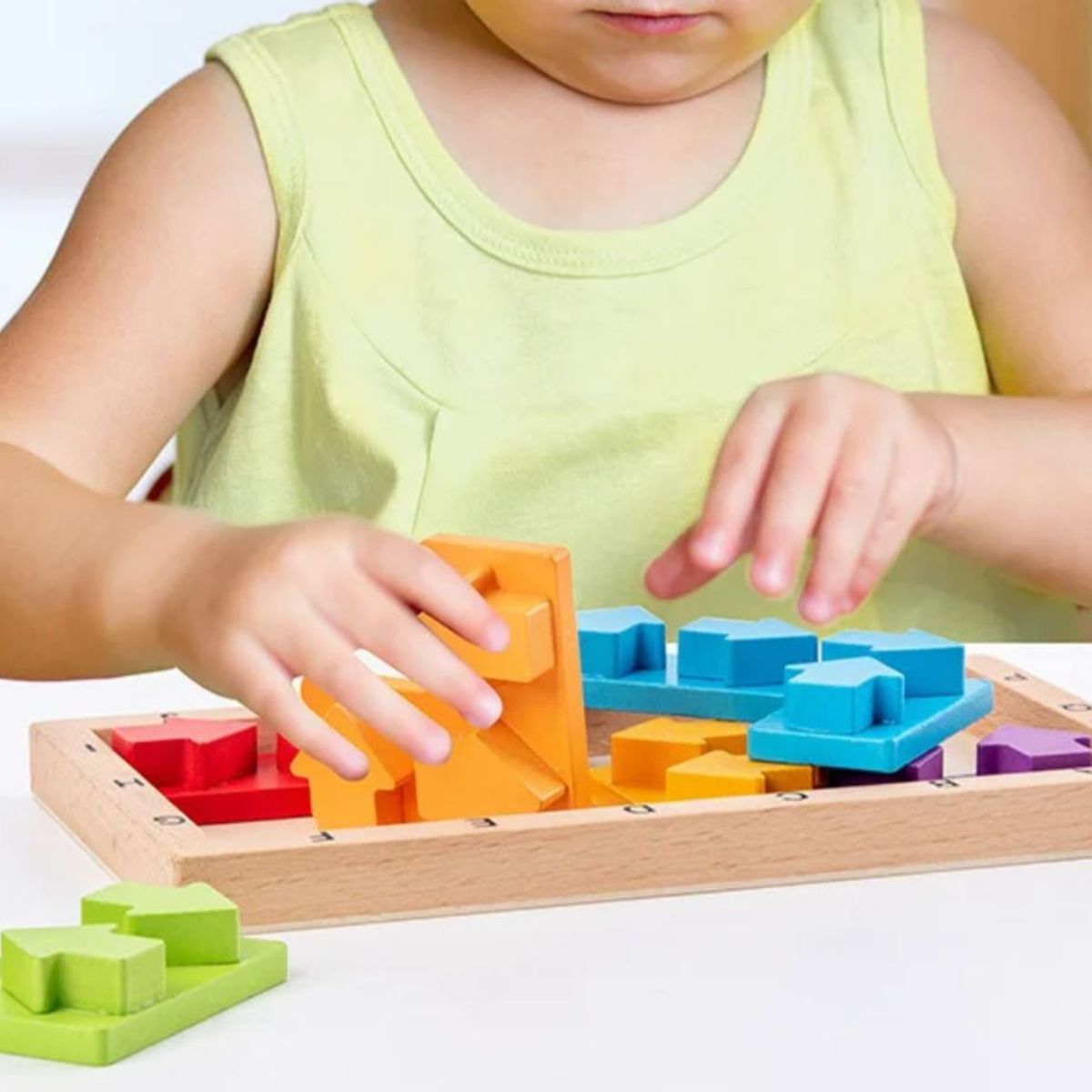 GENERICO - Encaje Portátil De Madera Para Niños Rompecabezas