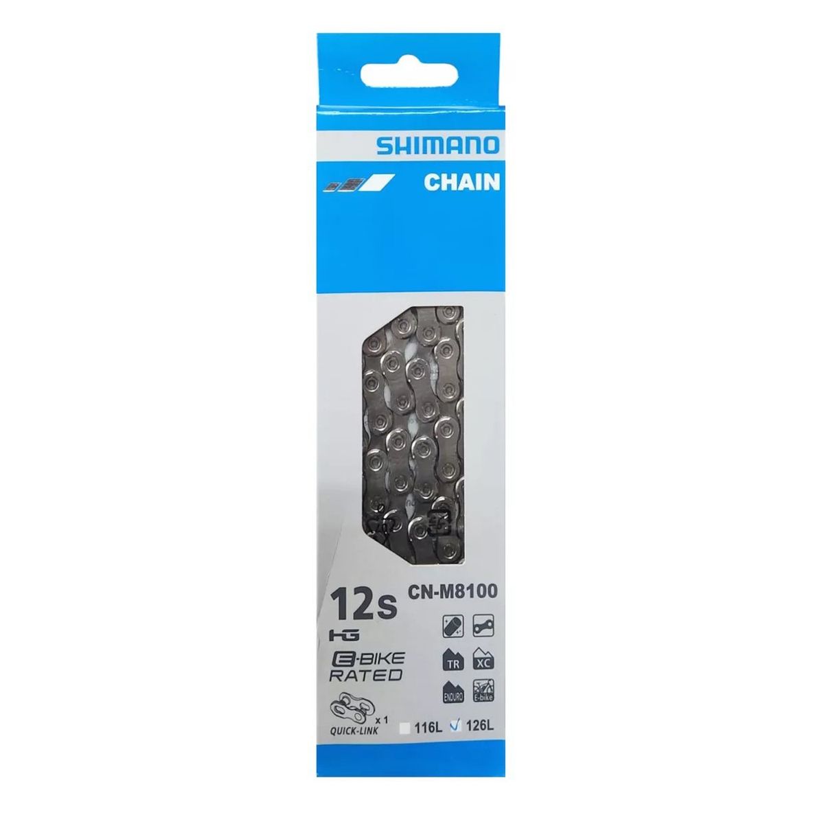 SHIMANO - Cadena Bicicleta Shimano Deore Xt Cn-m8100 126 Links 12v