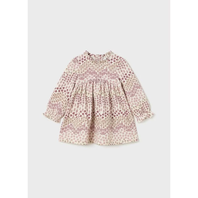 MAYORAL - Elegante  Vestido ceremonia  estampado bebé
