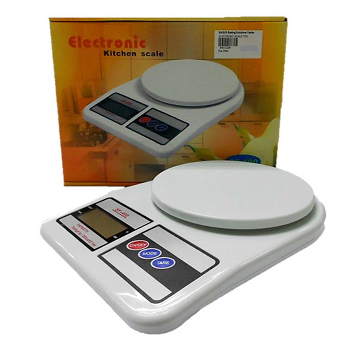 OEM - Balanza Pesa de Cocina Digital 7 Kilos Blanca