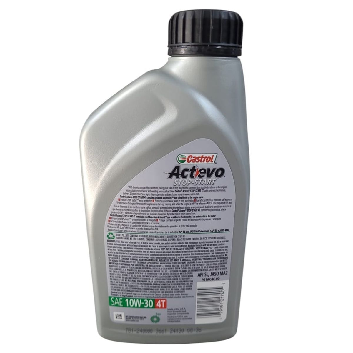 CASTROL - Aceite De Moto Castrol 10w 30 Semi Sintético 4t 1l Original