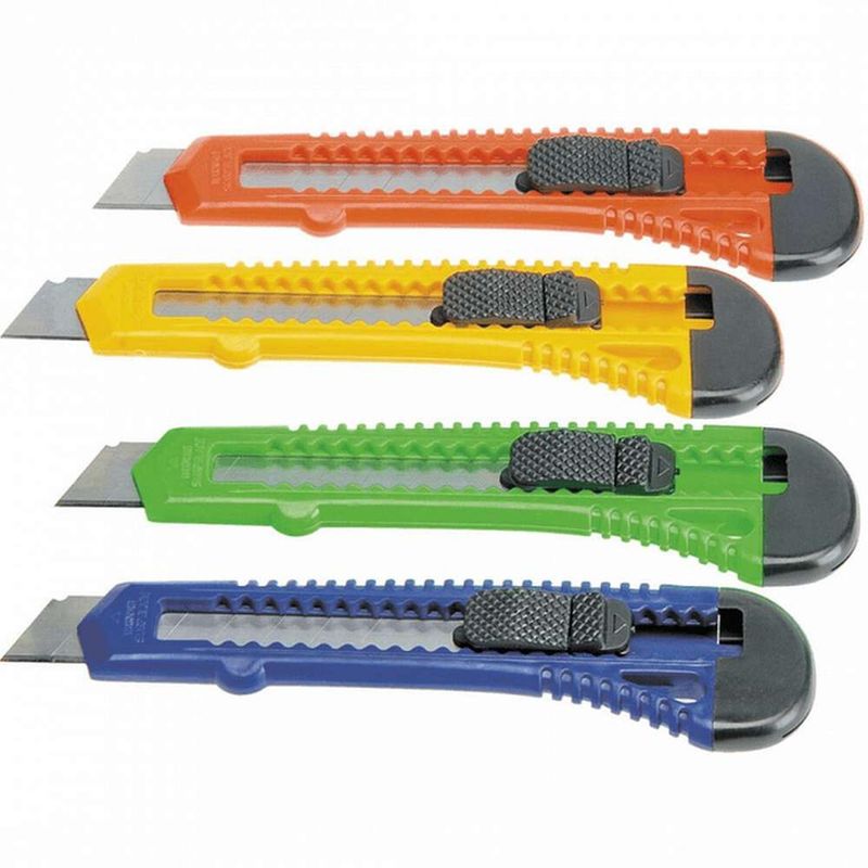 GEN - Corta Carton Papeleria Cutter Cartonero Retractil Manualidad