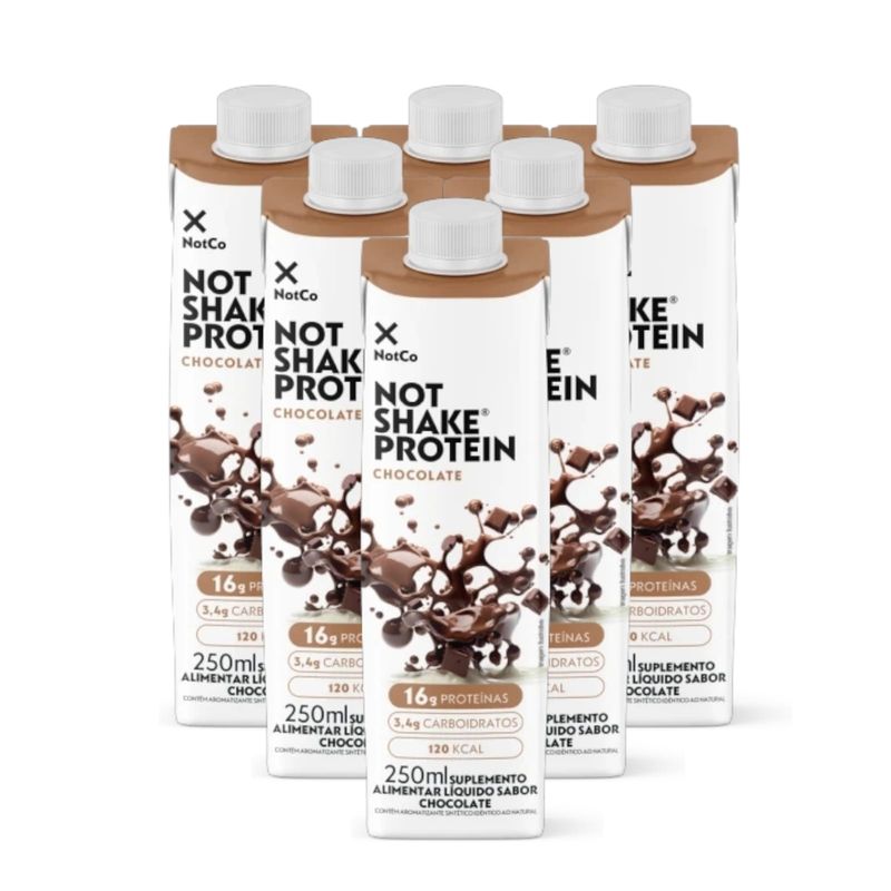 NOTCO - PACK X6 BEBIDA VEGETAL NOT SHAKE PROTEIN 250ML CHOCOLATE - NOTCO