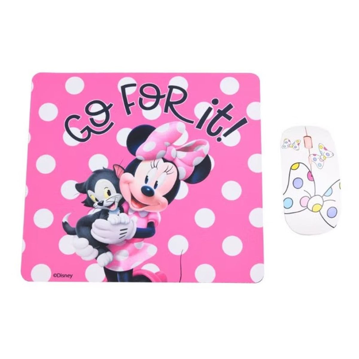 OEM - Kit Mouse Inalámbrico y Mouse Pad Minnie 1