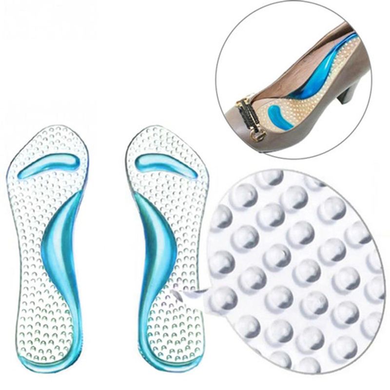 GENERICO - Par Plantillas Gel Silicona con Soporte Cojín Talón de Arco