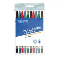 PROARTE - BOLIGRAFOS 4 COLORES , 10 UNIDADES , MARCA