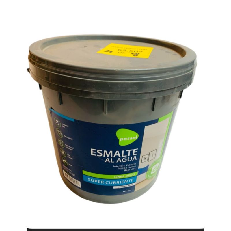 PASSOL - Tineta Esmalte al Agua Mate 4 galón(es) Blanco