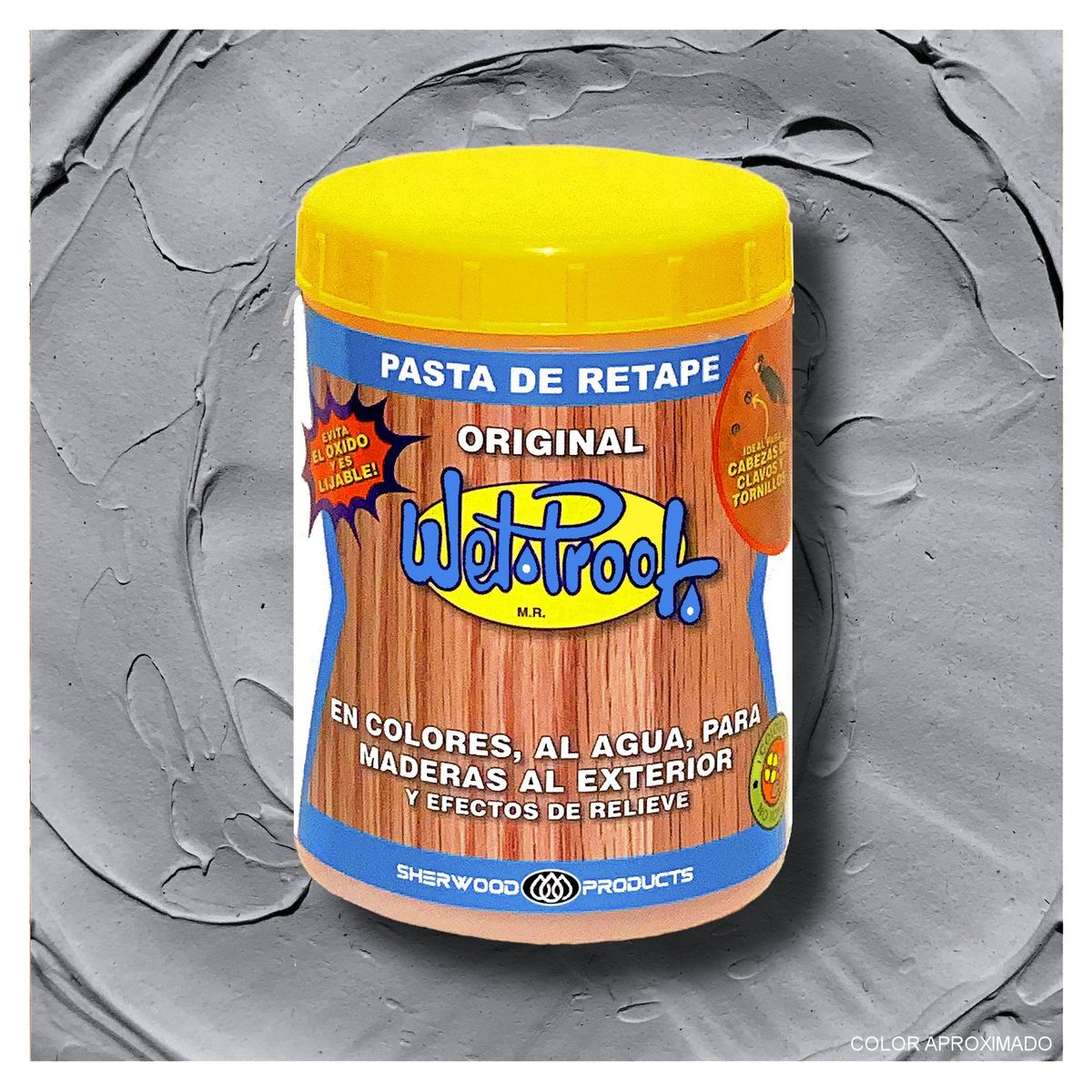 WETPROOF - PASTA DE RETAPE WET PROOF® GRIS PARA MADERA EXTERIOR 1-2 KG