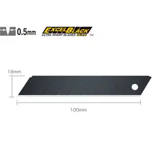 OLFA - Repuesto Universal 18 mm. Negro 10 un LBB-10 -