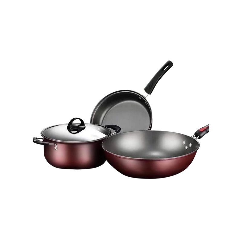 GENERICO - Set De Cocina Olla Sartén Wok Anti Adherente SK