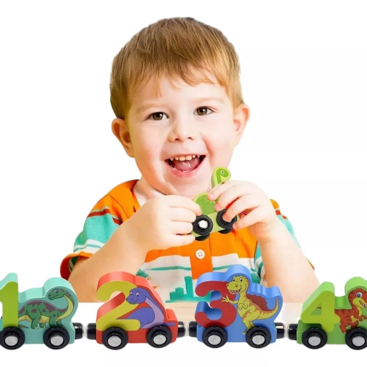GENERICO - Tren De Animales Juguete Didáctico En Madera Estimulación