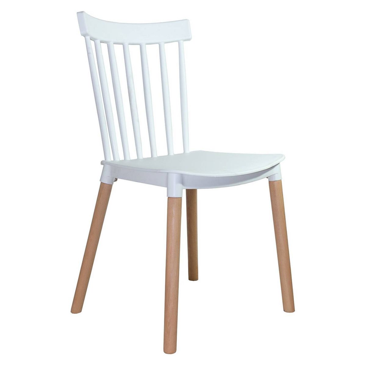 HABITA2 CHILE - Pack 6 Silla de Comedor Windsor de Polipropileno Blanco