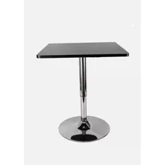 ARTIHOGAR - Mesa Bar de Altura Regulable Cuadrada 60 CM MDF Color Negro