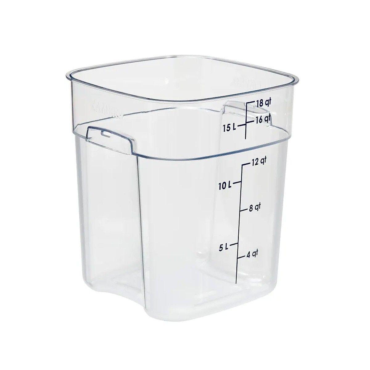 CAMBRO - RECIPIENTE GRADUADO CUADRADO POLICARBONATO 18 LTS