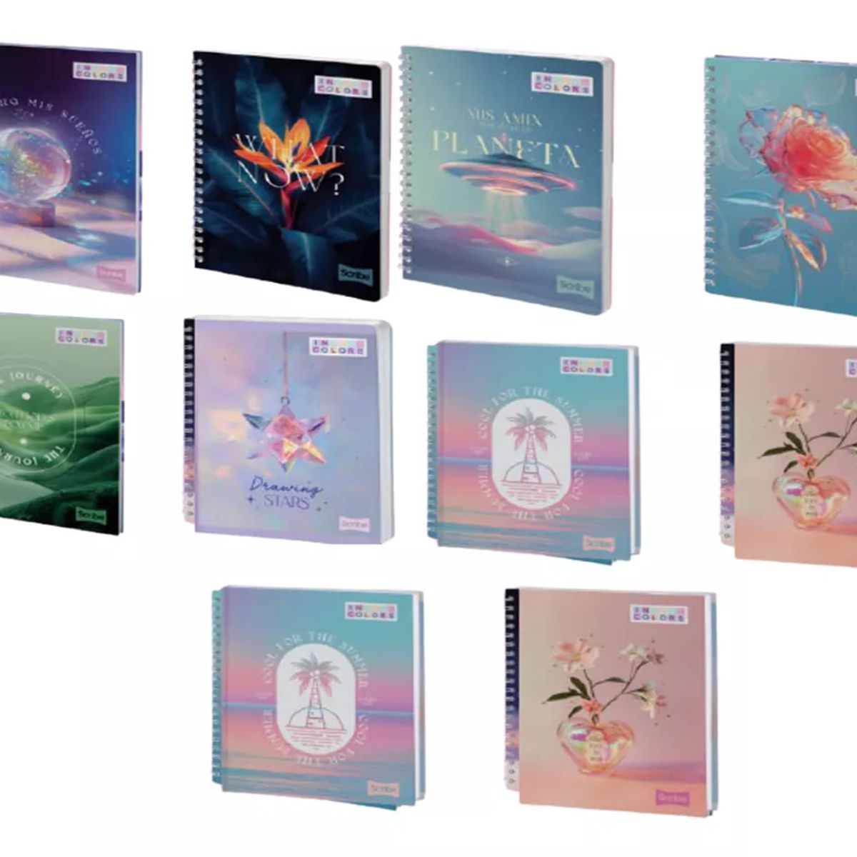 GENERICO - Pack 10 Cuadernos Scribe Universitario 7 mm X 100 h Mujer