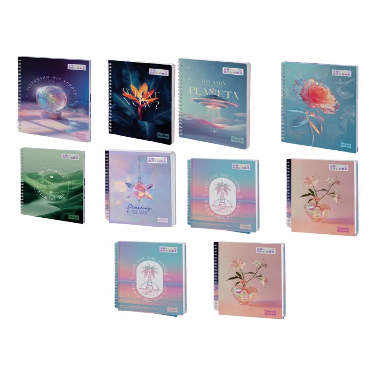 GENERICO - Pack 10 Cuadernos Scribe Universitario 7 mm X 100 h Mujer