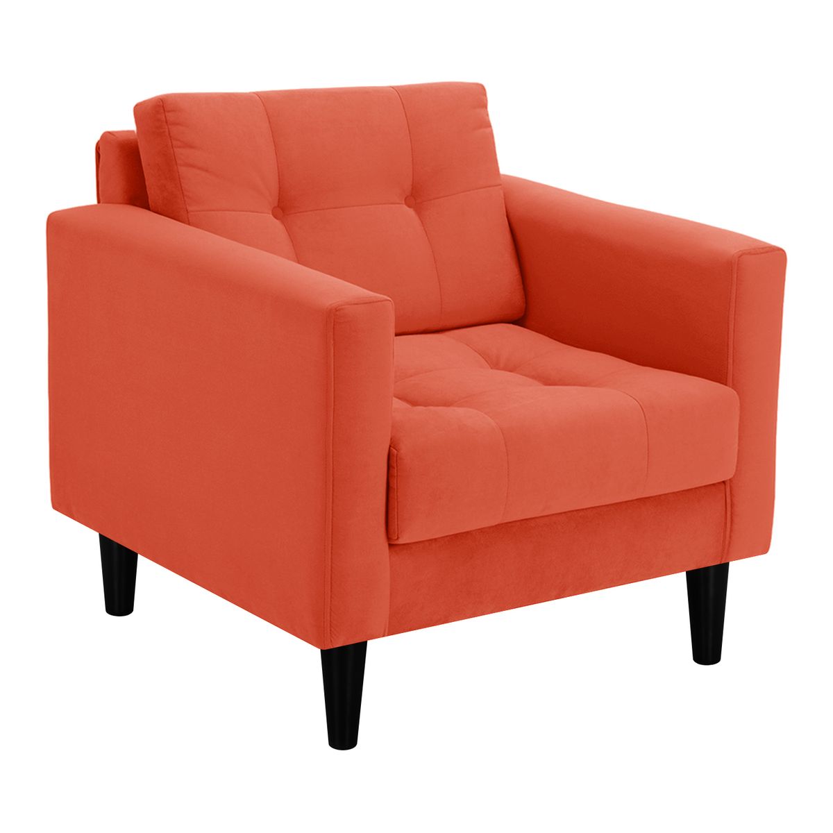 BODEVIR - Sofa Retro 1C Felpa 00 Naranja