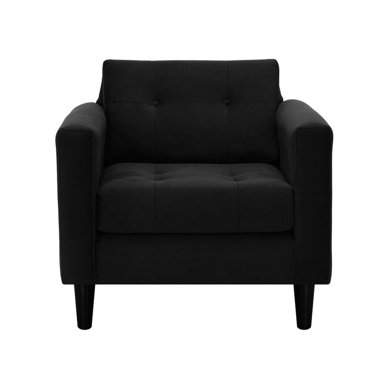 BODEVIR - Sofa Retro 1C Felpa 00 Negro