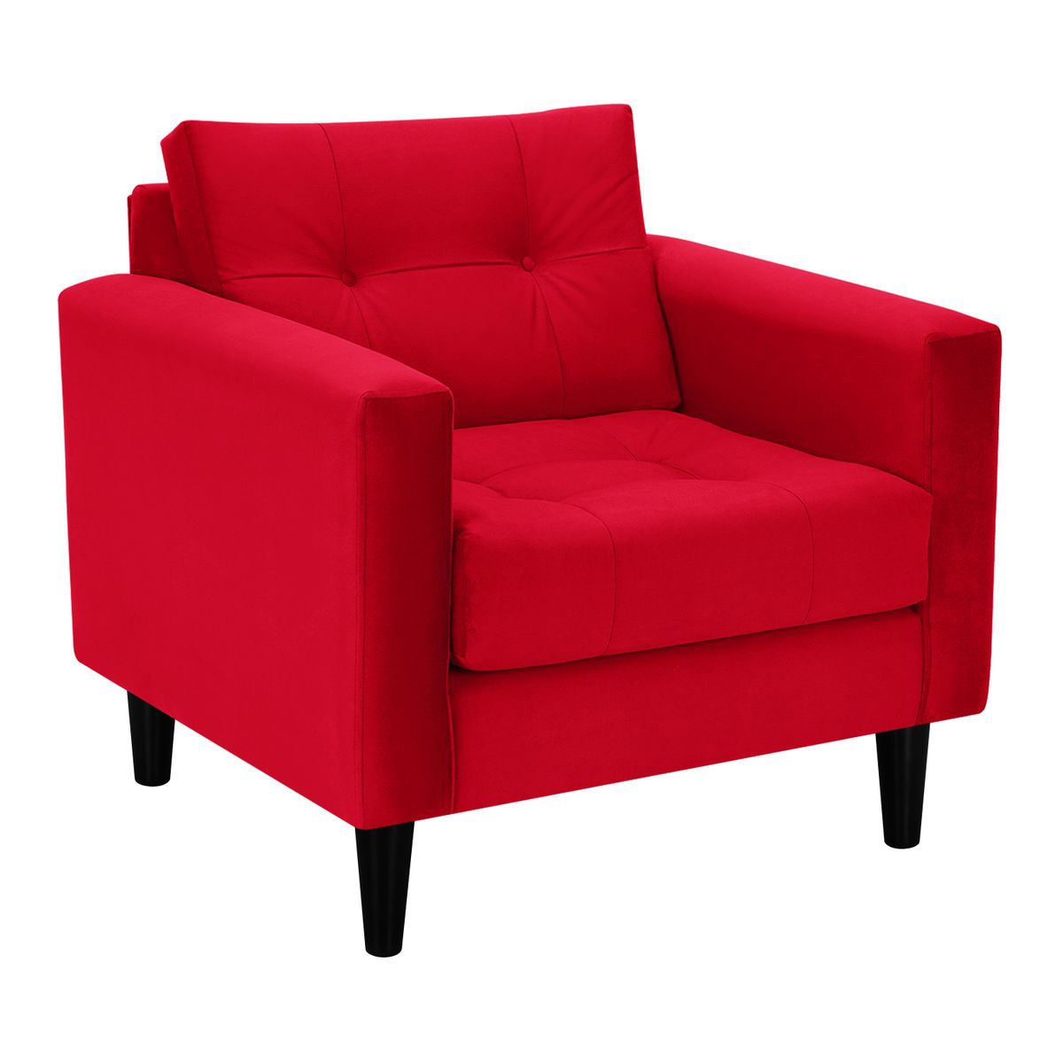 BODEVIR - Sofa Retro 1C Felpa 00 Rojo