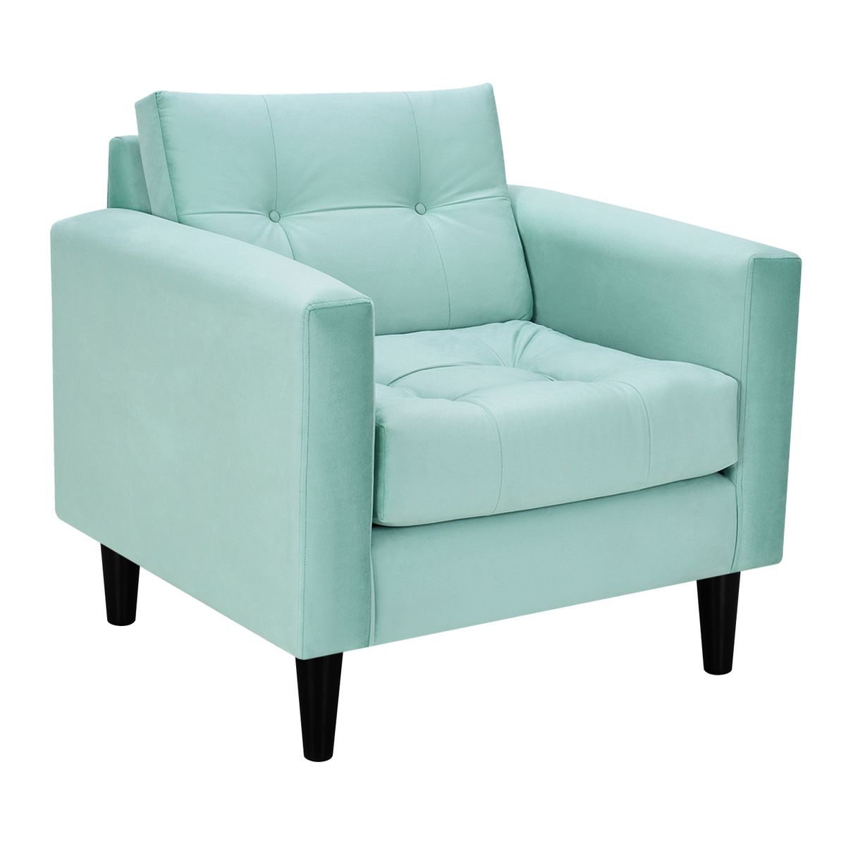 BODEVIR - Sofa Retro 1C Felpa 00 Verde Agua