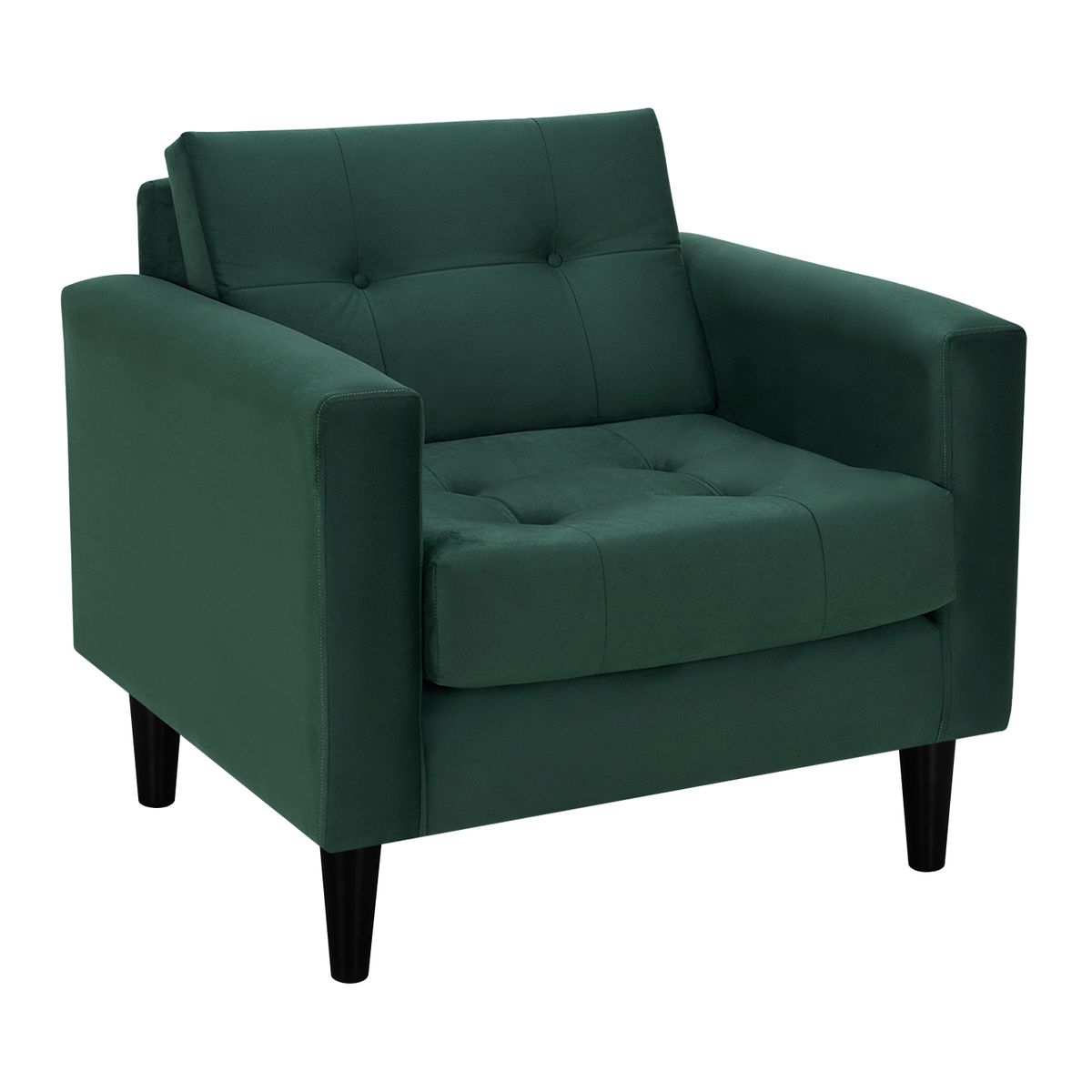 BODEVIR - Sofa Retro 1C Felpa 00 Verde Botella