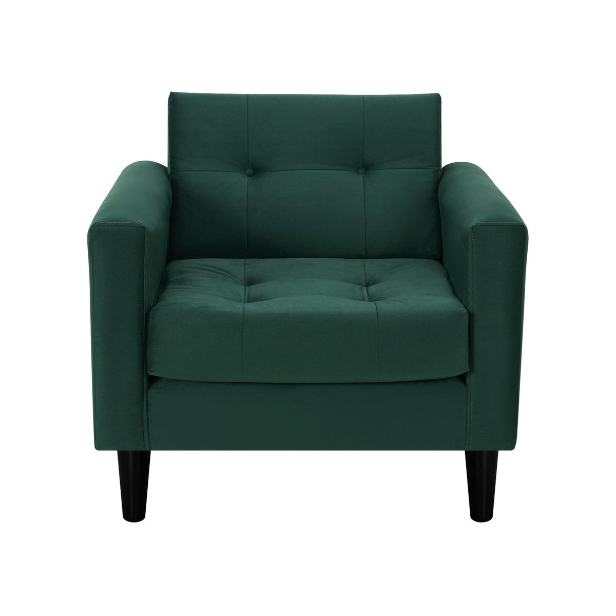 BODEVIR - Sofa Retro 1C Felpa 00 Verde Botella