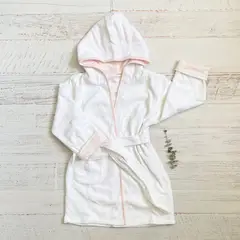WAWABABY - BATA DE BAÑO NIÑAS ROSADA ALGODÓN PIMA WAWA