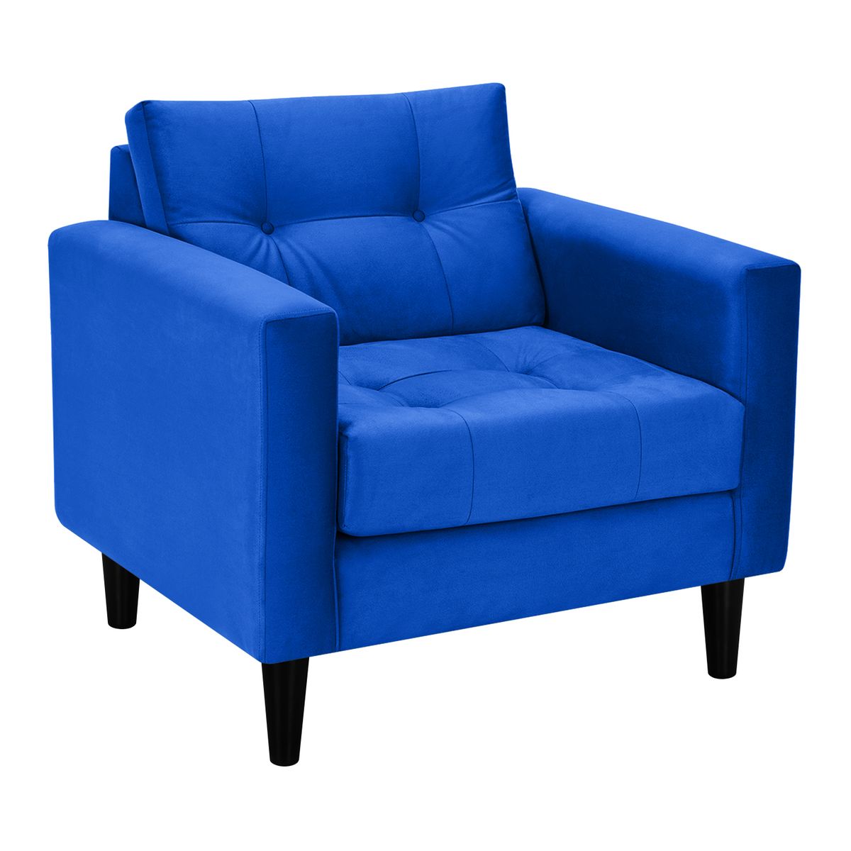 BODEVIR - Sofa Retro 1C Felpa 00 Azul Rey