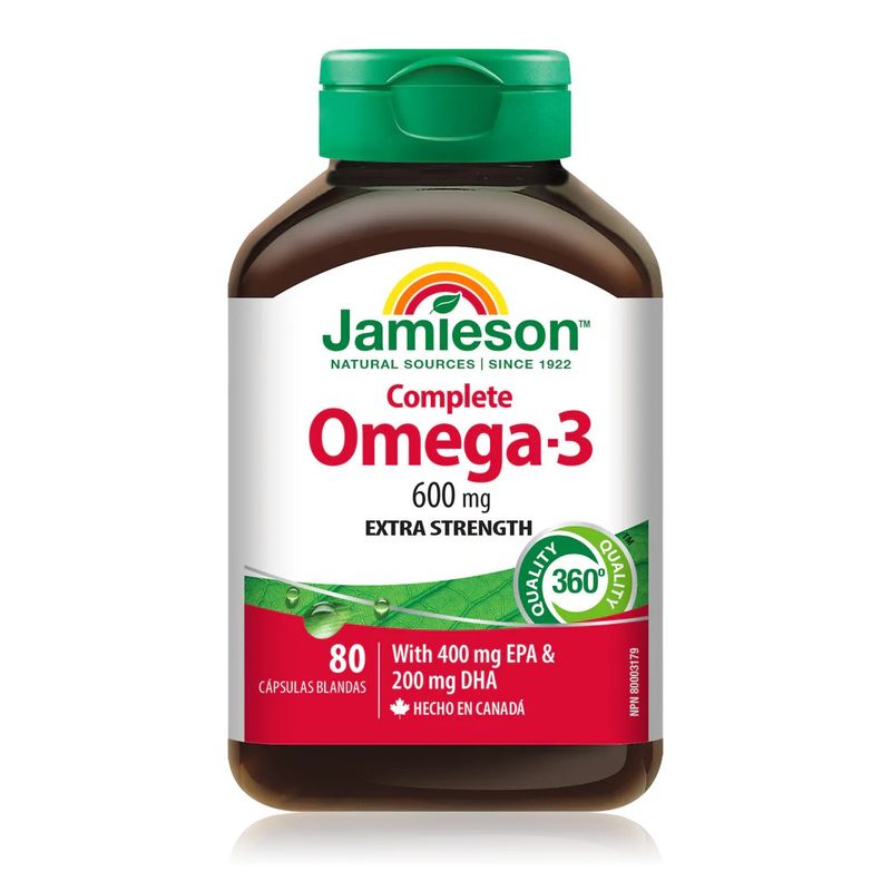 JAMESON - Omega 3 Completo Jamieson 600mg 80 Cápsulas Blandas