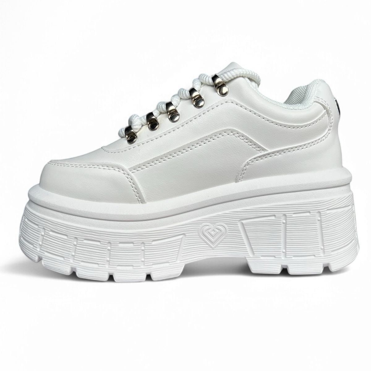 MD - Zapatilla Stylo Cmoran Blancas con Plataforma 5cm